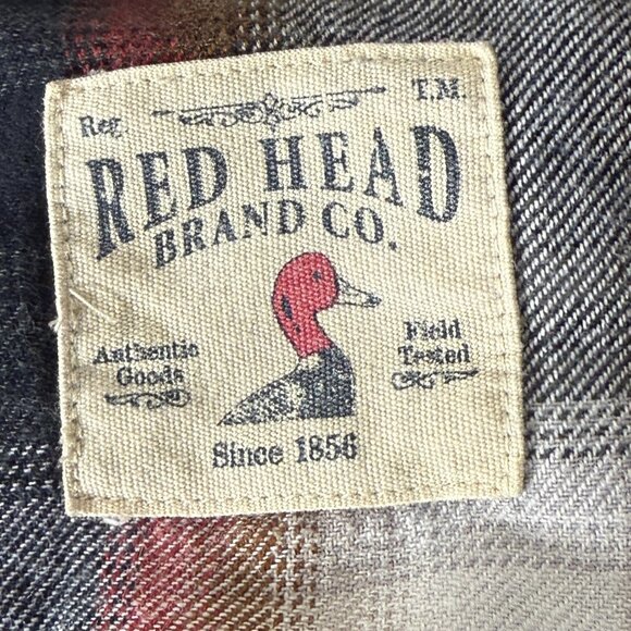 Red Head Brand Men's Flannel Plaid Lined Shirt/Shacket Gray - Picture 2 of 7